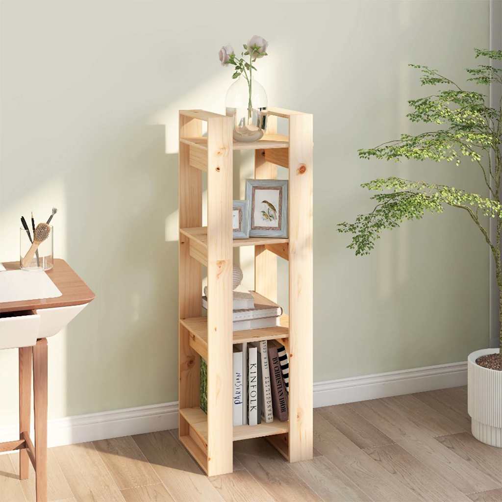 vidaXL Book Cabinet/Room Divider 41x35x125 cm Solid Wood Pine