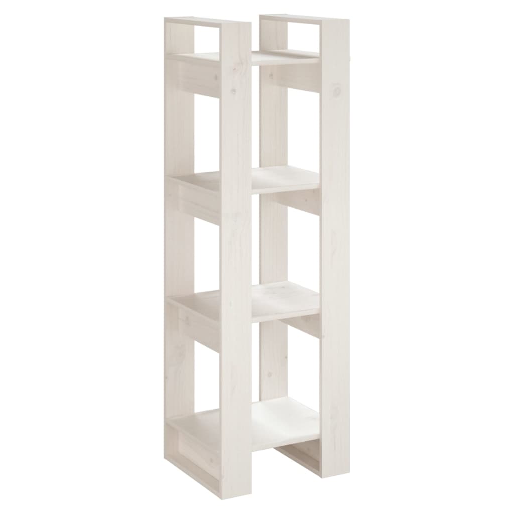 vidaXL Book Cabinet/Room Divider White 41x35x125 cm Solid Wood Pine