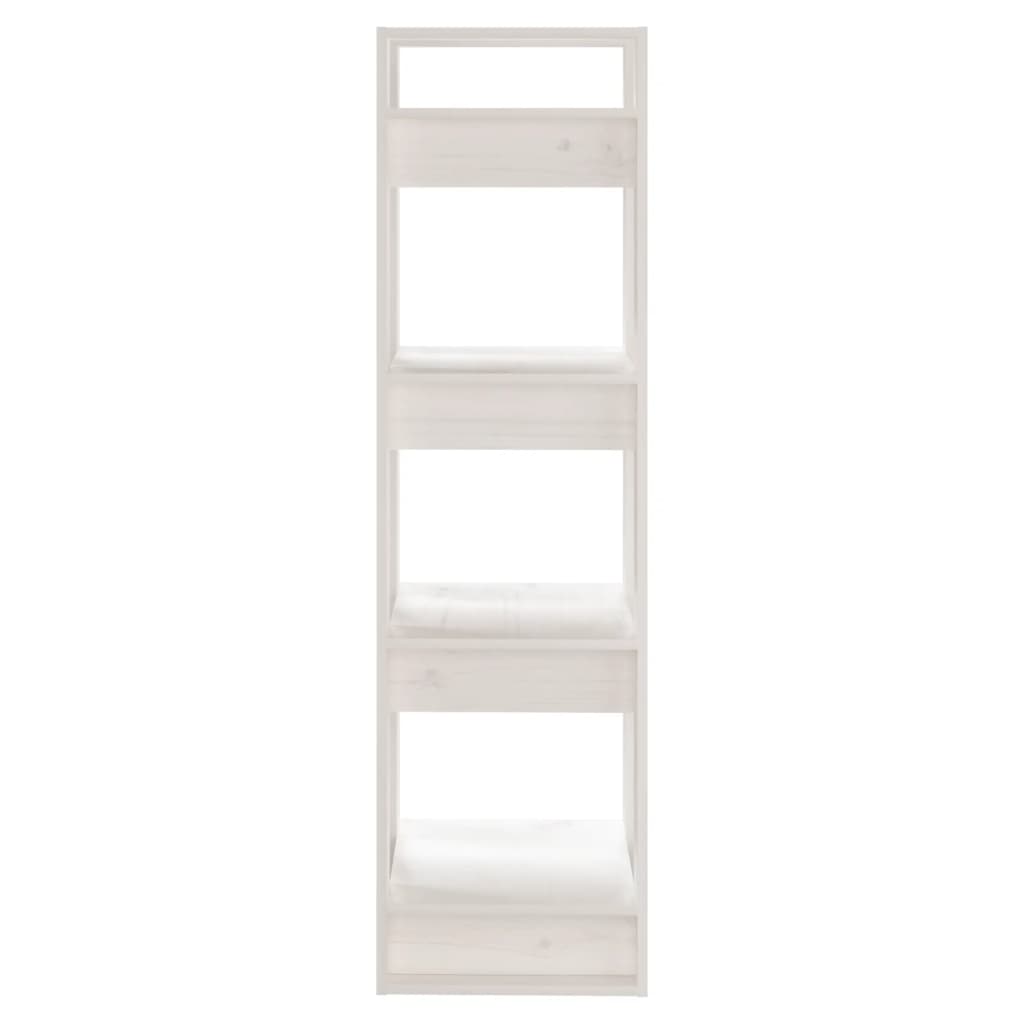 vidaXL Book Cabinet/Room Divider White 41x35x125 cm Solid Wood Pine