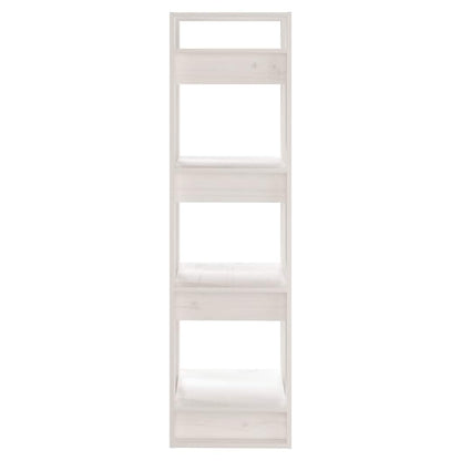 813865 vidaXL Book Cabinet/Room Divider White 41x35x125 cm Solid Wood Pine