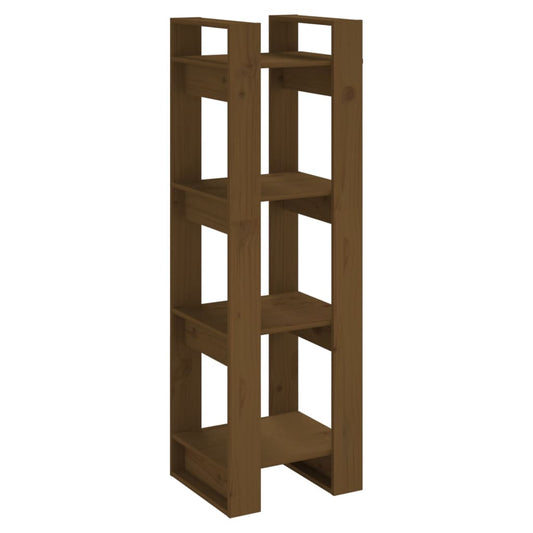 813867 vidaXL Book Cabinet/Room Divider Honey Brown 41x35x125 cm Solid Wood