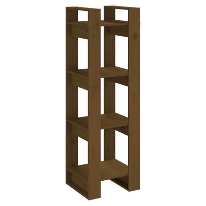 813867 vidaXL Book Cabinet/Room Divider Honey Brown 41x35x125 cm Solid Wood