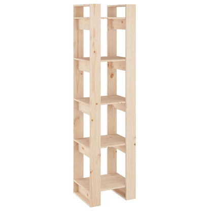 813869 vidaXL Book Cabinet/Room Divider 41x35x160 cm Solid Wood Pine