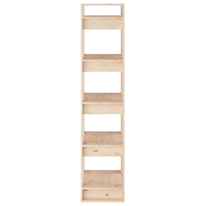 813869 vidaXL Book Cabinet/Room Divider 41x35x160 cm Solid Wood Pine