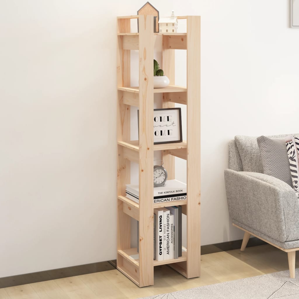 vidaXL Book Cabinet/Room Divider 41x35x160 cm Solid Wood Pine