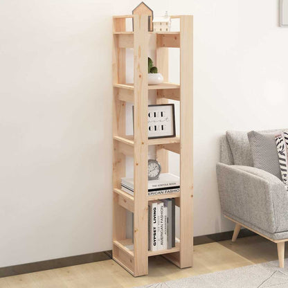813869 vidaXL Book Cabinet/Room Divider 41x35x160 cm Solid Wood Pine