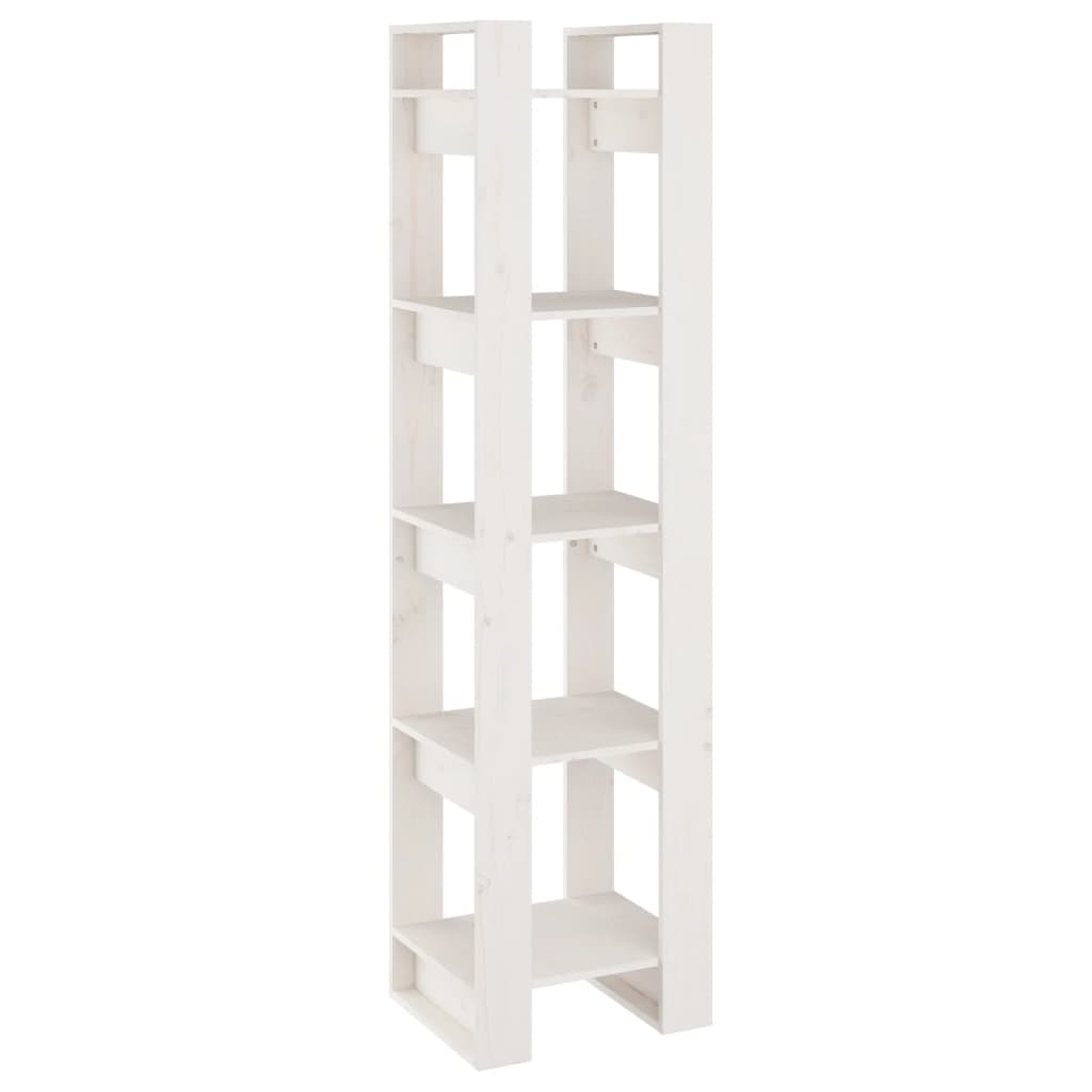 vidaXL Book Cabinet/Room Divider White 41x35x160 cm Solid Wood Pine