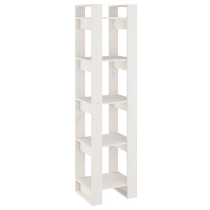 vidaXL Book Cabinet/Room Divider White 41x35x160 cm Solid Wood Pine