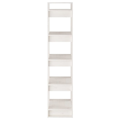 vidaXL Book Cabinet/Room Divider White 41x35x160 cm Solid Wood Pine