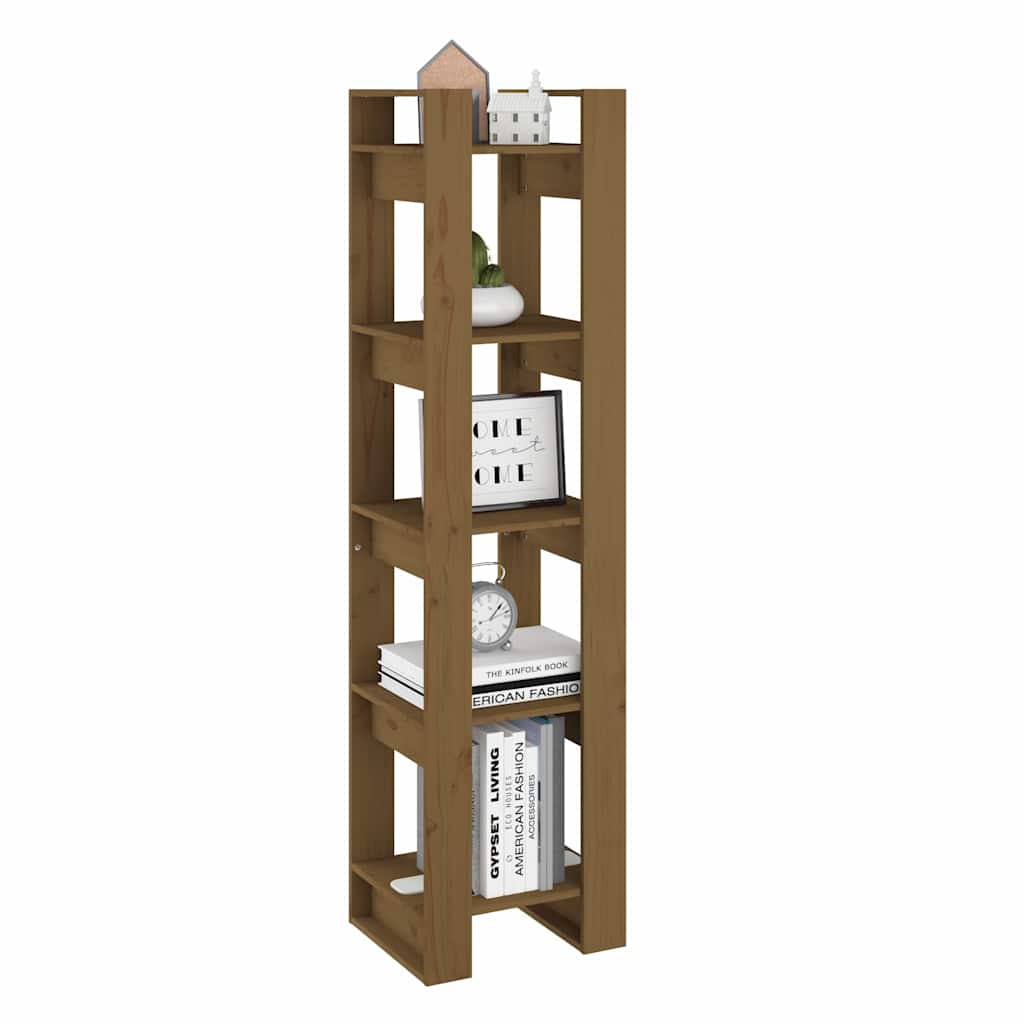 vidaXL Book Cabinet/Room Divider Honey Brown 41x35x160 cm
