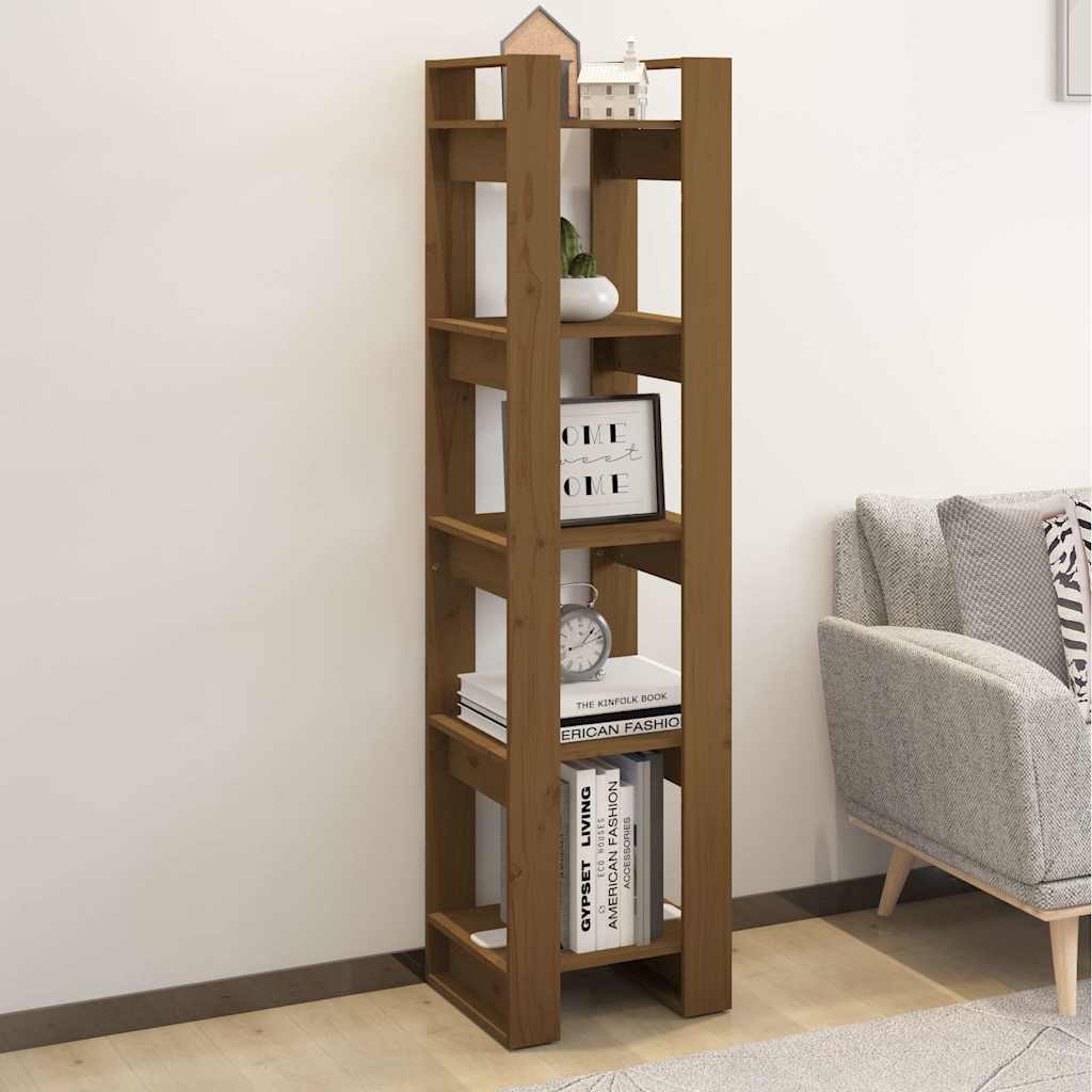 vidaXL Book Cabinet/Room Divider Honey Brown 41x35x160 cm