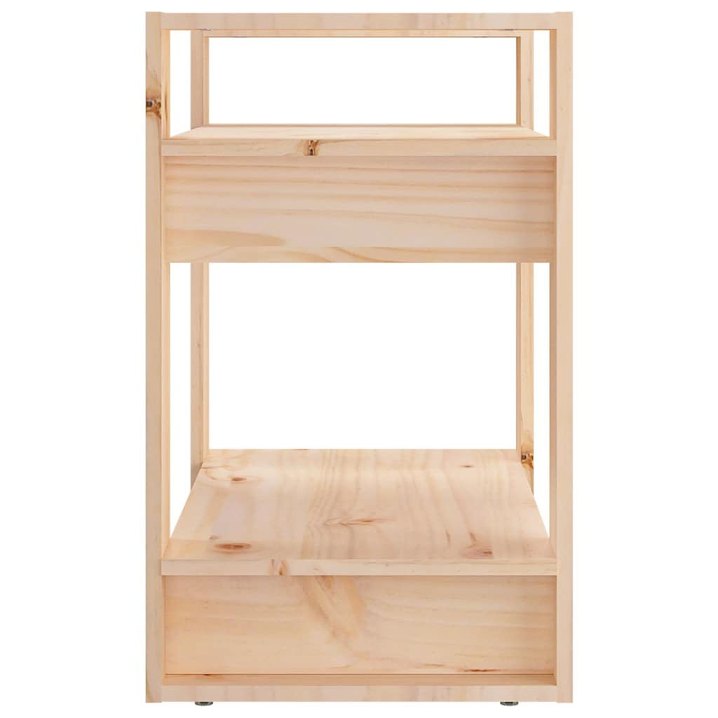 813874 vidaXL Book Cabinet/Room Divider 60x35x57 cm Solid Wood Pine