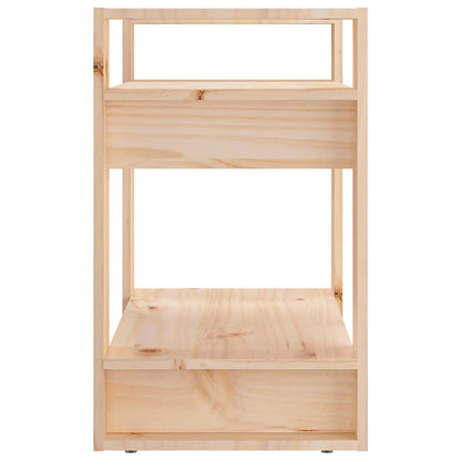 813874 vidaXL Book Cabinet/Room Divider 60x35x57 cm Solid Wood Pine