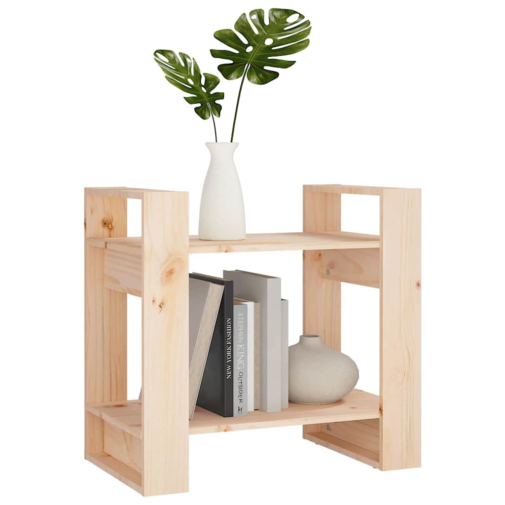 813874 vidaXL Book Cabinet/Room Divider 60x35x57 cm Solid Wood Pine