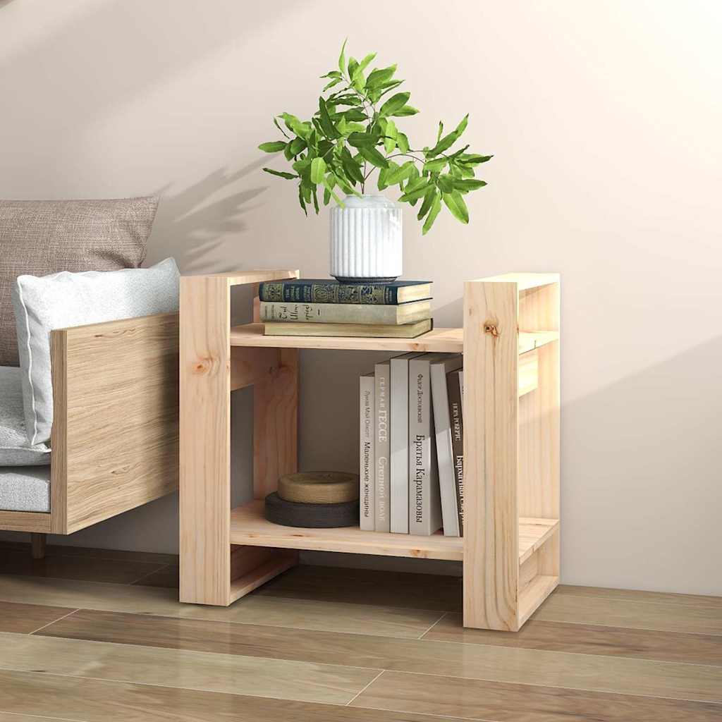 813874 vidaXL Book Cabinet/Room Divider 60x35x57 cm Solid Wood Pine