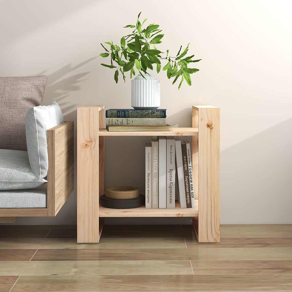 813874 vidaXL Book Cabinet/Room Divider 60x35x57 cm Solid Wood Pine