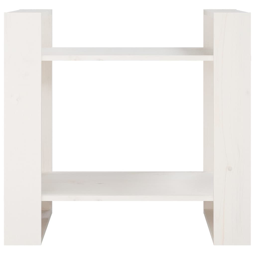 vidaXL Book Cabinet/Room Divider White 60x35x57 cm Solid Wood Pine