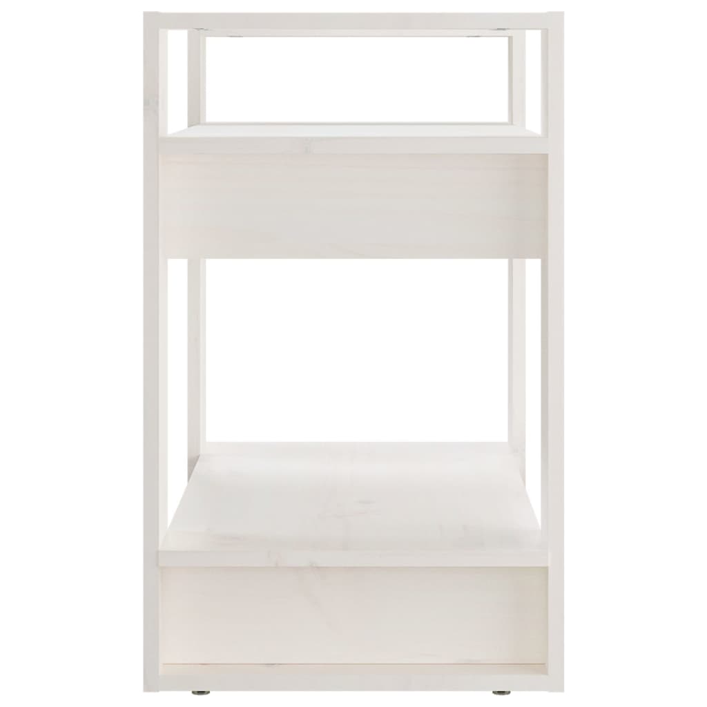 vidaXL Book Cabinet/Room Divider White 60x35x57 cm Solid Wood Pine