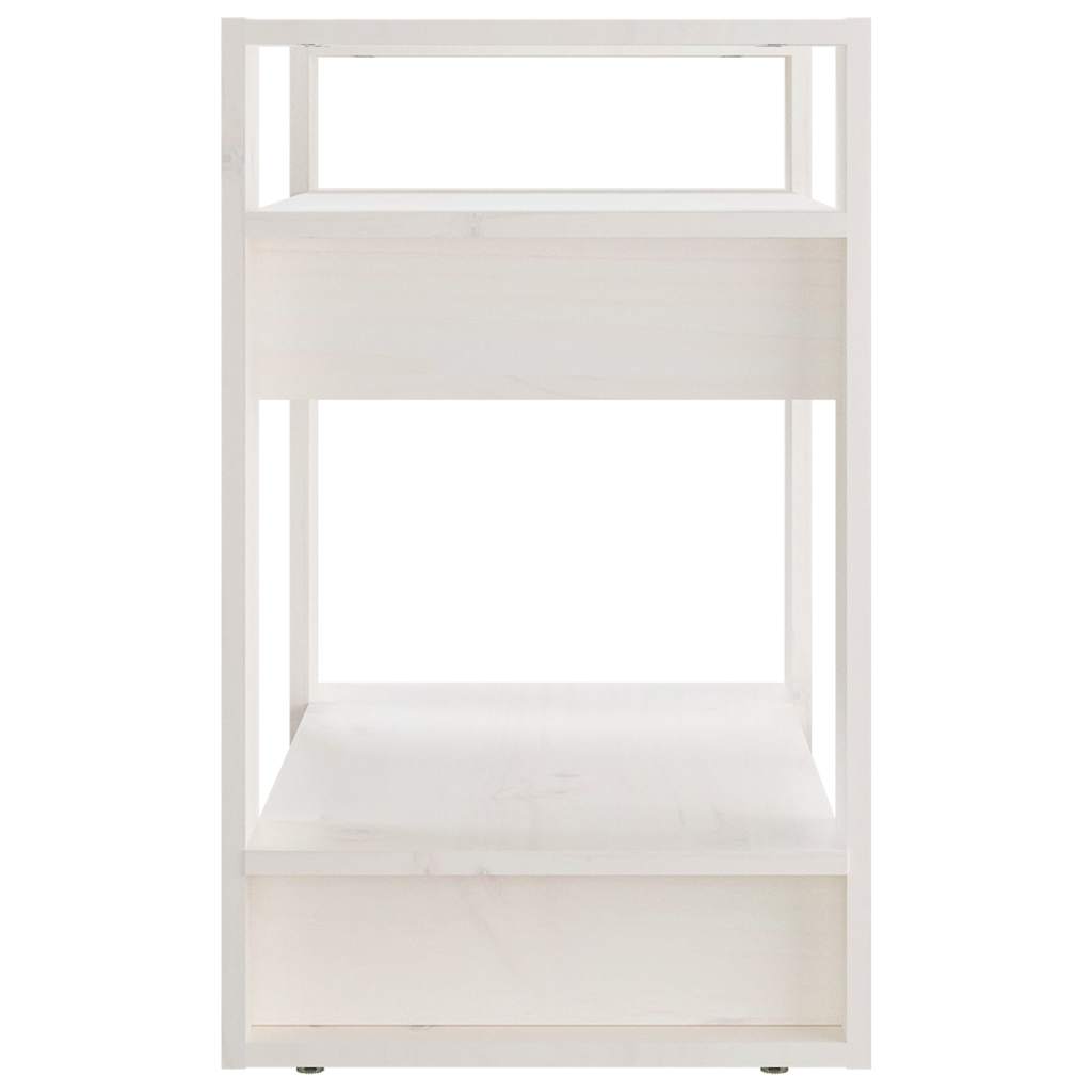 vidaXL Book Cabinet/Room Divider White 60x35x57 cm Solid Wood Pine