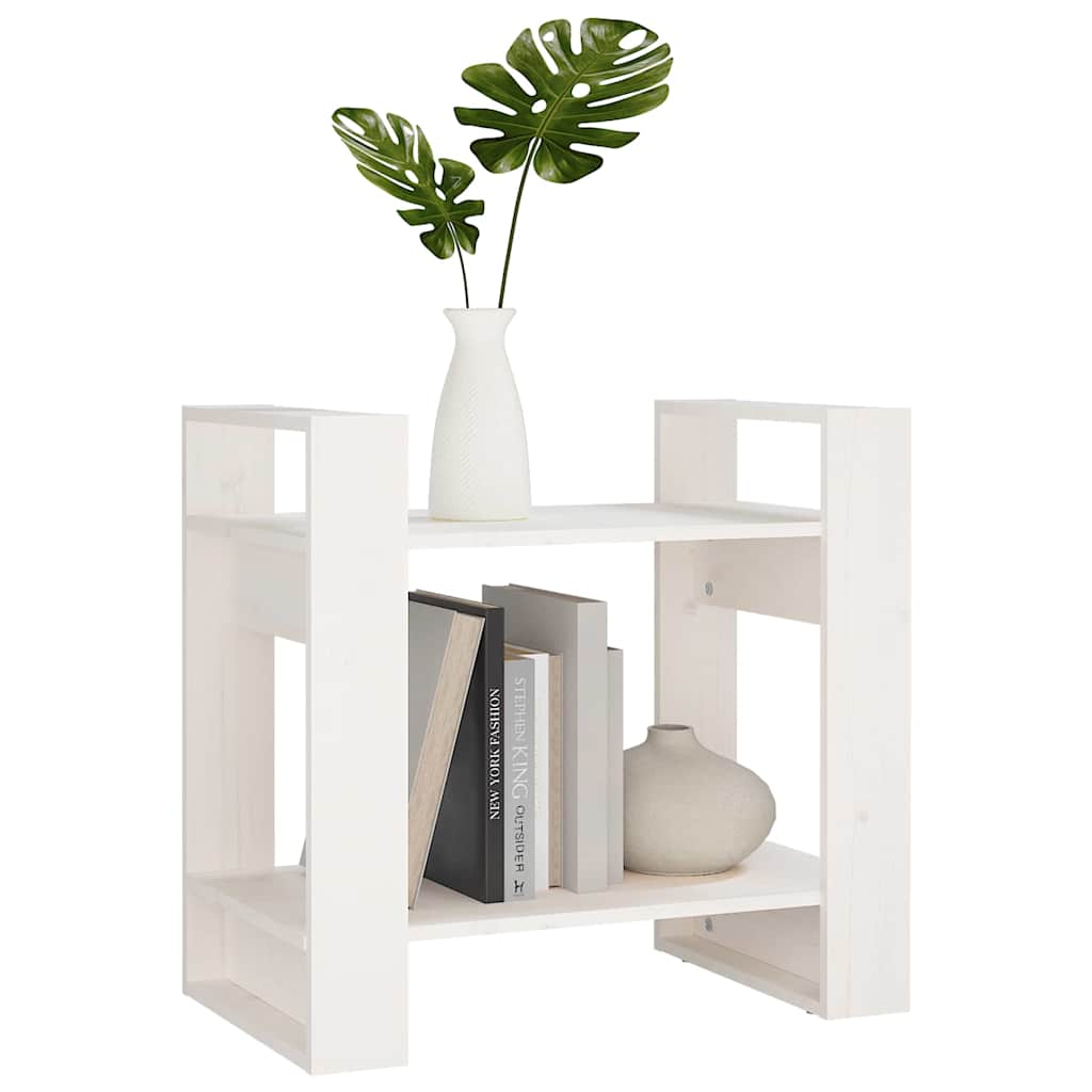 vidaXL Book Cabinet/Room Divider White 60x35x57 cm Solid Wood Pine