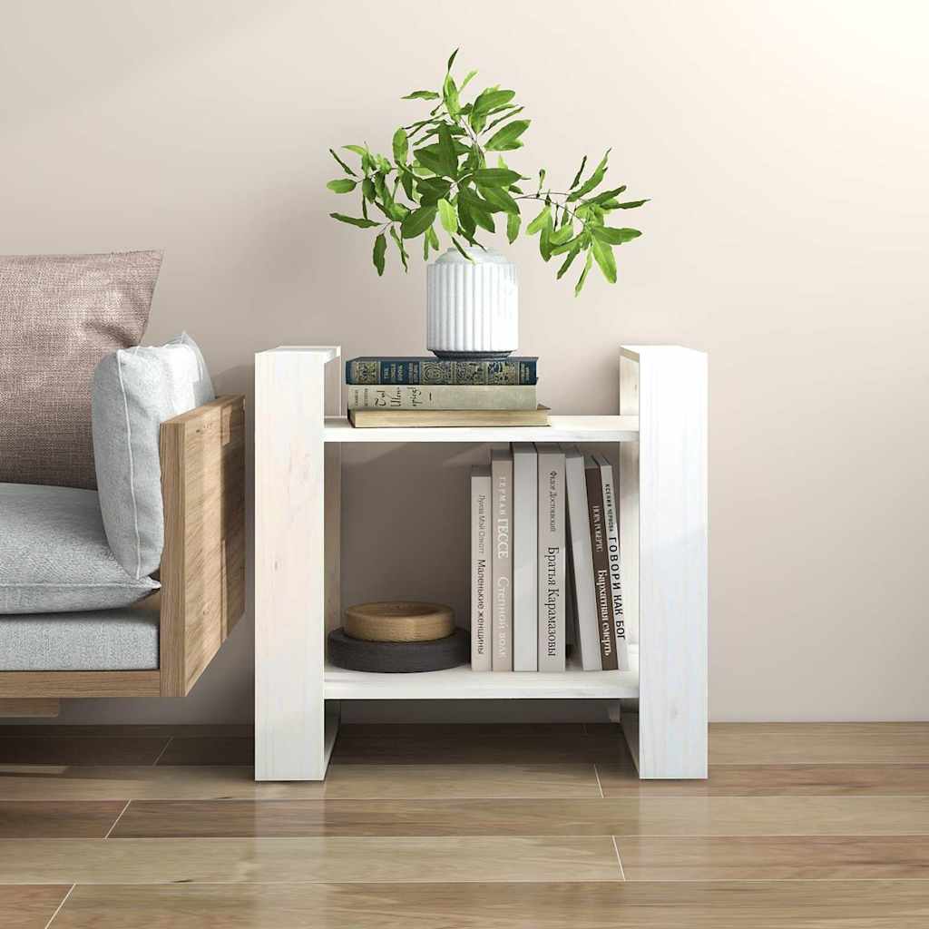 vidaXL Book Cabinet/Room Divider White 60x35x57 cm Solid Wood Pine
