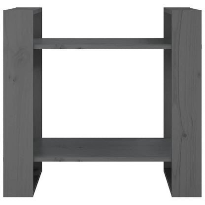 vidaXL Book Cabinet/Room Divider Grey 60x35x57 cm Solid Wood Pine