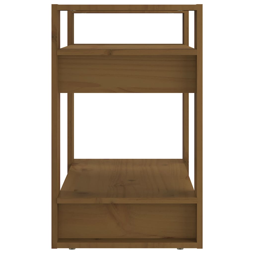 vidaXL Book Cabinet/Room Divider Honey Brown 60x35x57 cm Solid Wood