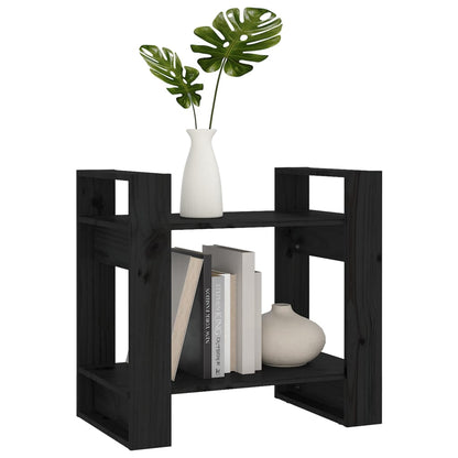 vidaXL Book Cabinet | Black | Solid Pine Wood | Small | Book Cabinet