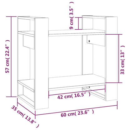vidaXL Book Cabinet | Black | Solid Pine Wood | Small | Book Cabinet