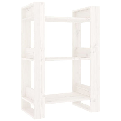vidaXL Book Cabinet/Room Divider White 60x35x91 cm Solid Wood Pine