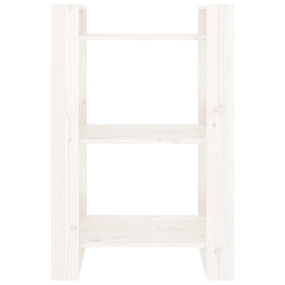 vidaXL Book Cabinet/Room Divider White 60x35x91 cm Solid Wood Pine