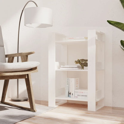 vidaXL Book Cabinet/Room Divider White 60x35x91 cm Solid Wood Pine