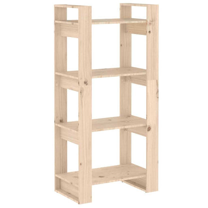 813884 vidaXL Book Cabinet/Room Divider 60x35x125 cm Solid Wood