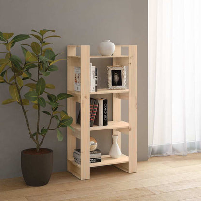 813884 vidaXL Book Cabinet/Room Divider 60x35x125 cm Solid Wood