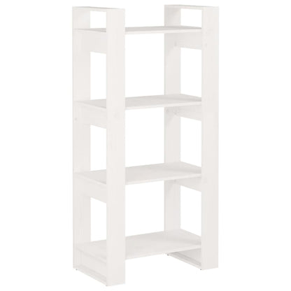 vidaXL Book Cabinet/Room Divider White 60x35x125 cm Solid Wood