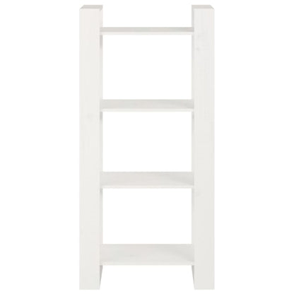 vidaXL Book Cabinet/Room Divider White 60x35x125 cm Solid Wood
