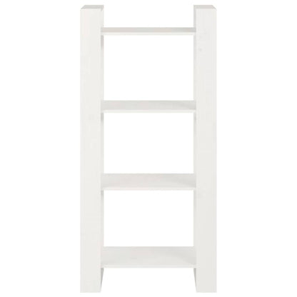 813885 vidaXL Book Cabinet/Room Divider White 60x35x125 cm Solid Wood