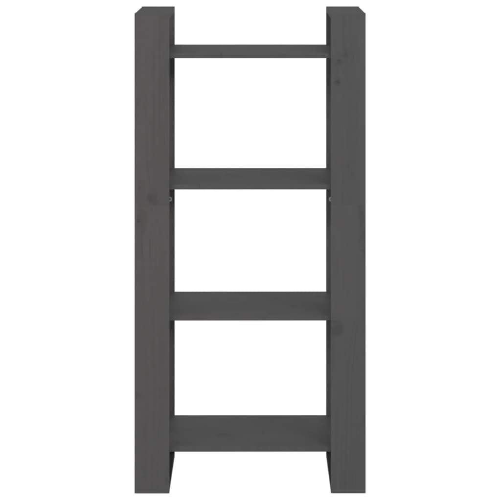 vidaXL Book Cabinet/Room Divider Grey 60x35x125 cm Solid Wood