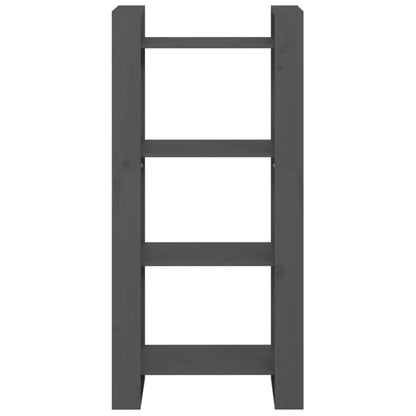 vidaXL Book Cabinet/Room Divider Grey 60x35x125 cm Solid Wood