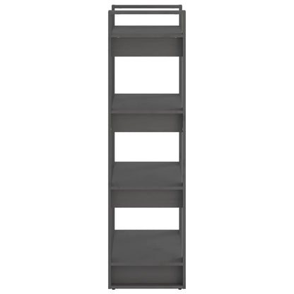 vidaXL Book Cabinet/Room Divider Grey 60x35x125 cm Solid Wood