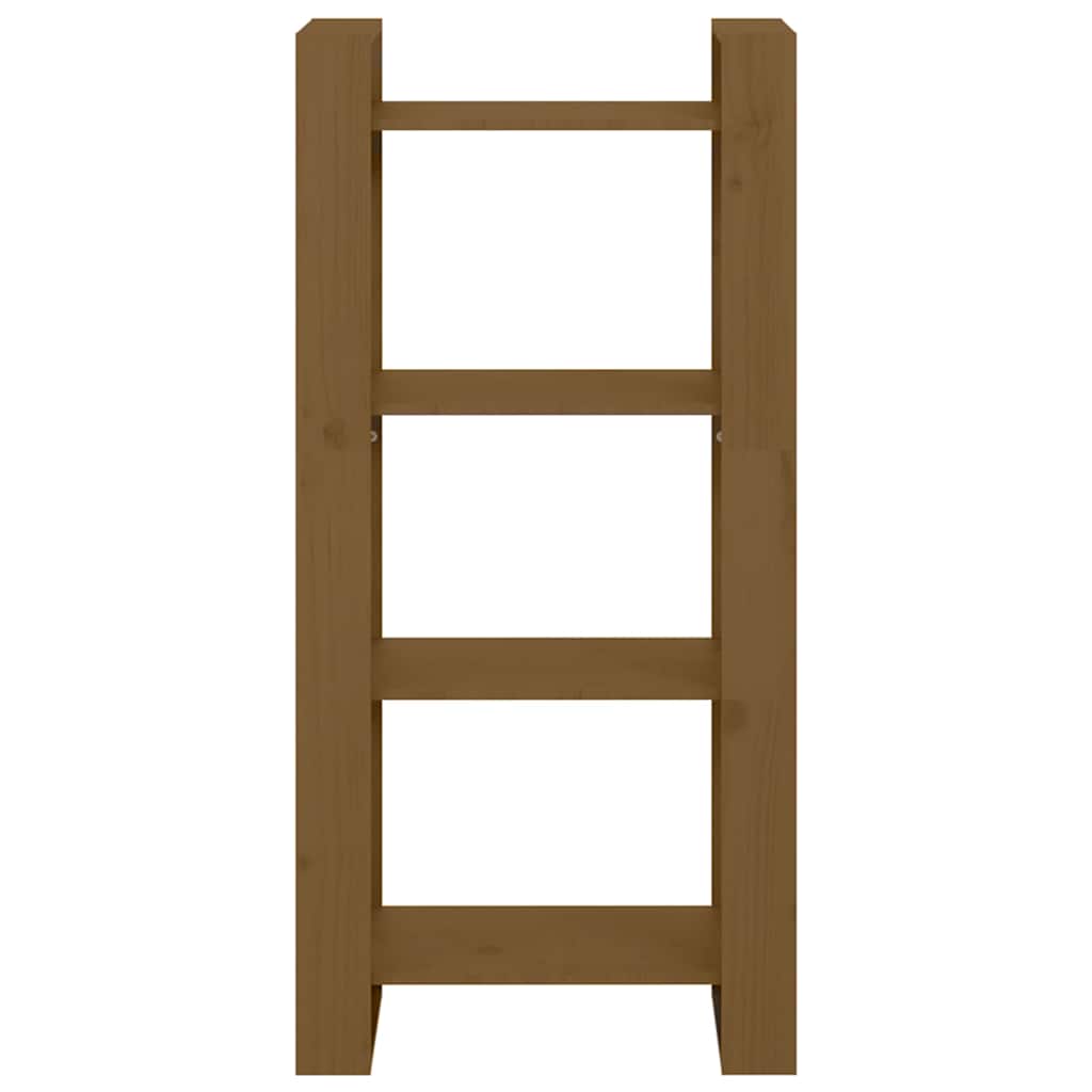 813887 vidaXL Book Cabinet/Room Divider Honey Brown 60x35x125 cm Solid Wood