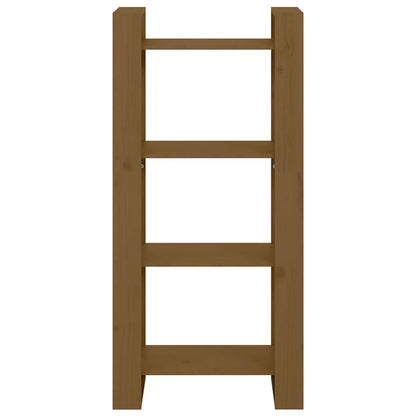 813887 vidaXL Book Cabinet/Room Divider Honey Brown 60x35x125 cm Solid Wood