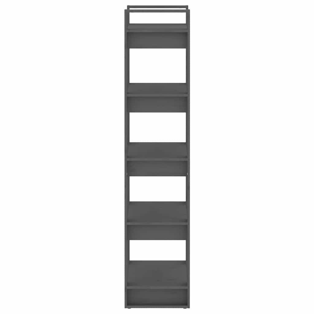 813891 vidaXL Book Cabinet/Room Divider Grey 60x35x160 cm Solid Wood