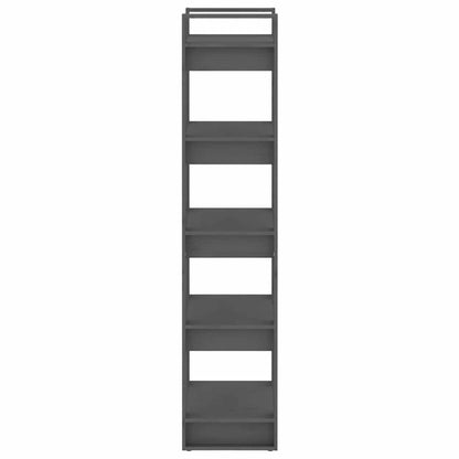 813891 vidaXL Book Cabinet/Room Divider Grey 60x35x160 cm Solid Wood