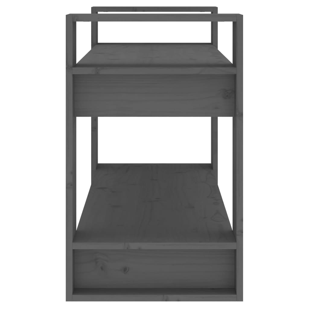 vidaXL Book Cabinet/Room Divider Grey 80x35x56.5 cm Solid Wood Pine