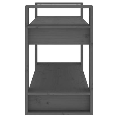 vidaXL Book Cabinet/Room Divider Grey 80x35x56.5 cm Solid Wood Pine