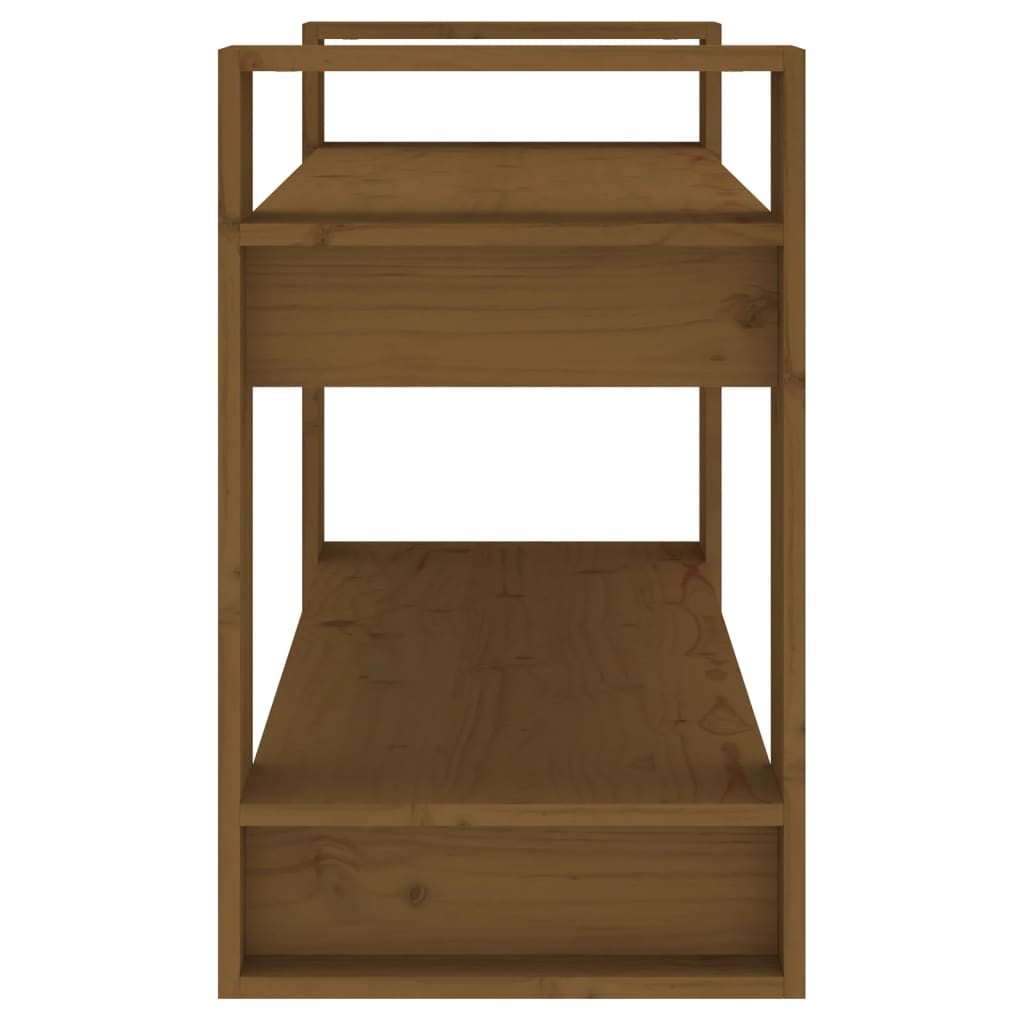 vidaXL Book Cabinet/Room Divider Honey Brown 80x35x56.5 cm Solid Wood