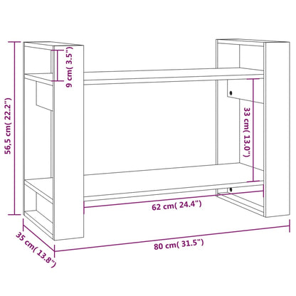 vidaXL Book Cabinet/Room Divider Honey Brown 80x35x56.5 cm Solid Wood