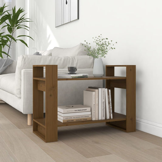 vidaXL Book Cabinet/Room Divider Honey Brown 80x35x56.5 cm Solid Wood