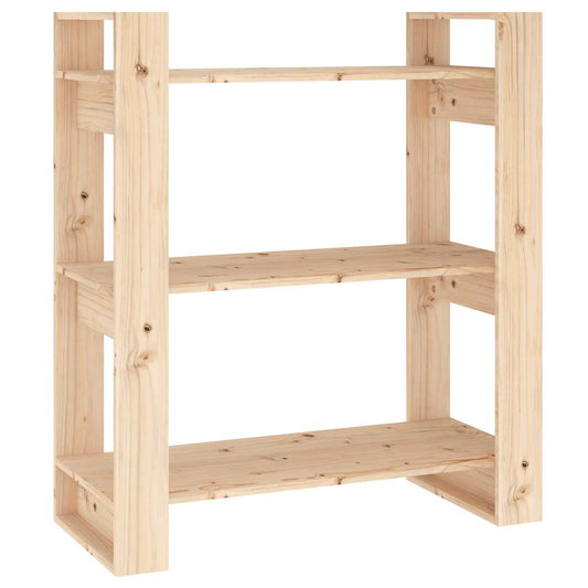 813899 vidaXL Book Cabinet/Room Divider 80x35x91 cm Solid Wood Pine